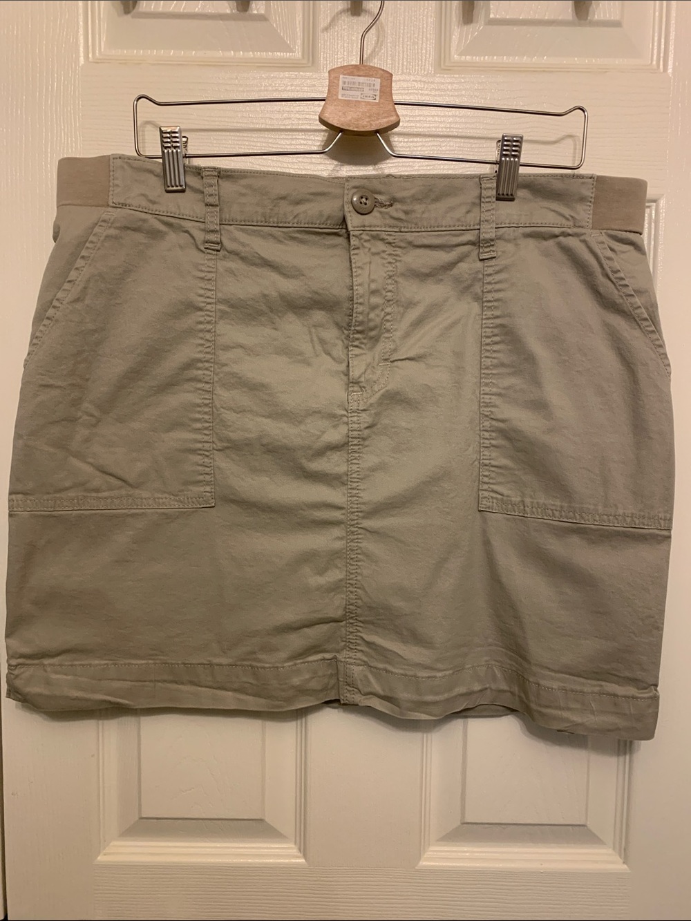 Lee Khaki Utility Mini Skirt with Short Liner